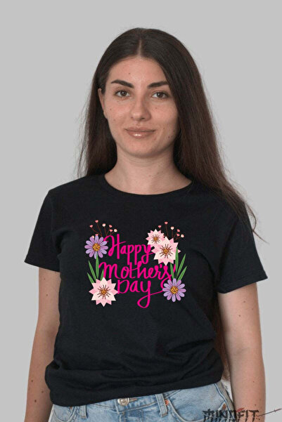 GILDAN Tricou Happy Mother S Day Cu Flori Roz Dama
