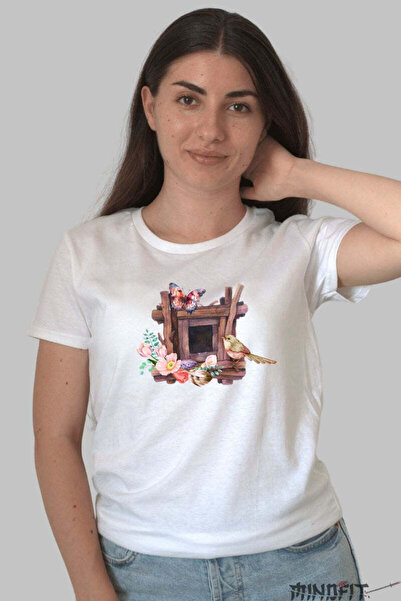 GILDAN Tricou Cu Flori De Primavara Cuibul Padurii Fermecate Dama