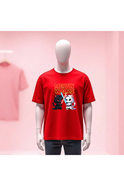 Vordevia Printed Crew Neck Wide Fit Unisex Tshirt