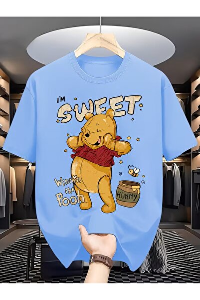 oneagılyazı -The-Pooh T-Shirt - Official Honey Print, Comfortable Round Neck ...