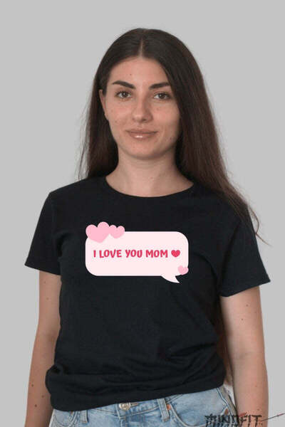 GILDAN Γυναικείο ροζ μπλουζάκι  "Σ' αγαπώ μαμά " για την 8η Μαρτίου