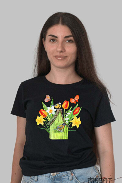 GILDAN Tricou Cu Flori De Primavara Cantec De Gradina Dama