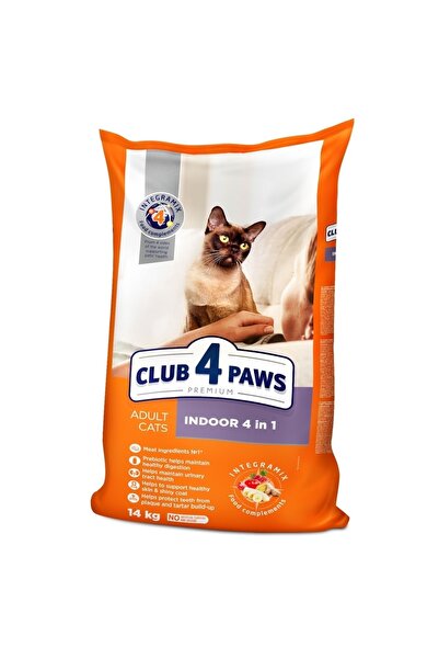 Kormotech Club 4 Paws Cat Indoor - Hrana uscata premium - Pui - 14kg