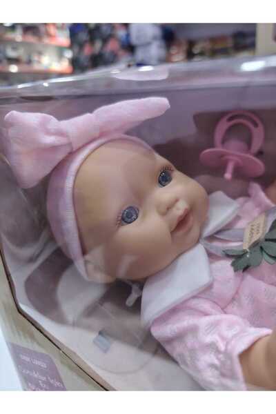 Boratila Toys 26 CM Tam Kauçuk Kıyafetli Güzel Bebek Emzik ve Biberon Aksesua...
