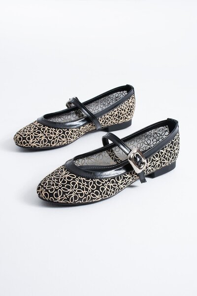 Moda Pie Zenla Patterned Mesh Scarf Women's Ballerina Black