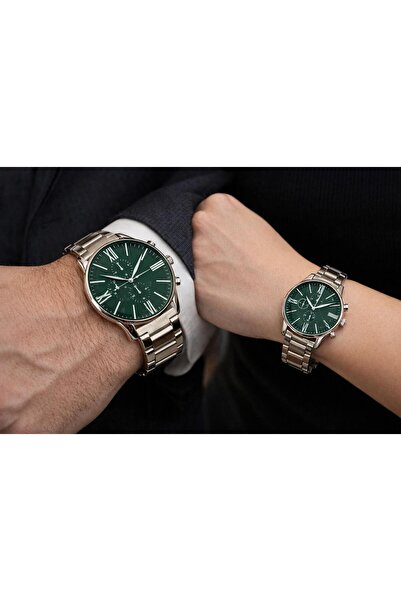 LOOQ Steel Cord Lover Combination Women's & Men's Wristwatch in Heart Box