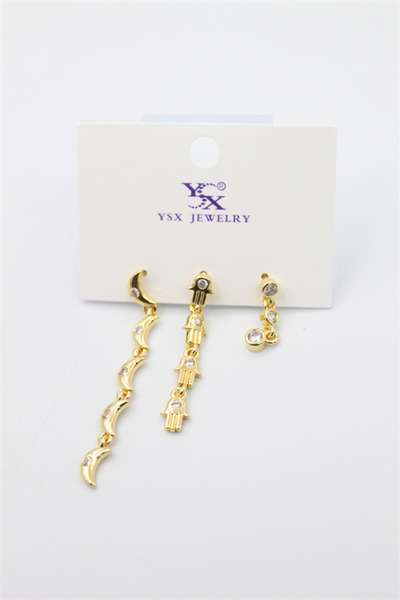 toyigoo Triple moon earrings - gold