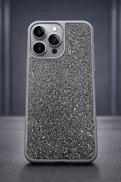 EPRO iPhone 16 Pro Max Uyumlu Elmas Taşlı Premium Seri Stone Case Kılıf