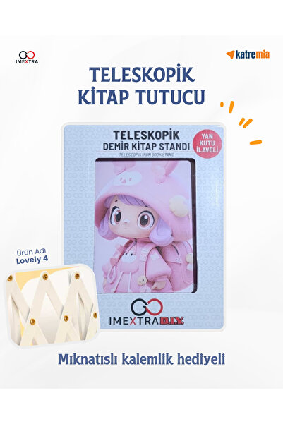 KATREMİA IMEXTRA-Držač za knjige-Podesivi teleskopski metalni stoni stalak za...