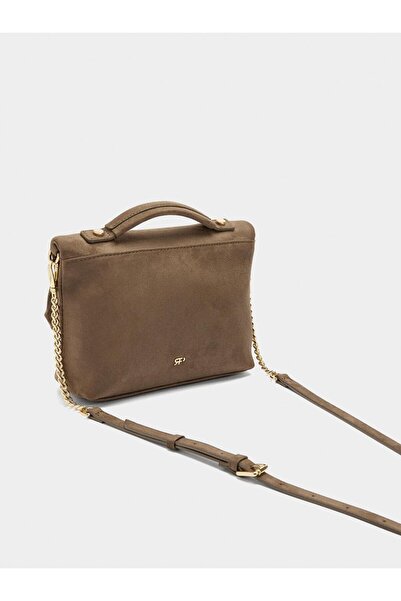 PARFOIS Deri Efektli Kapaklı Parti Çantası