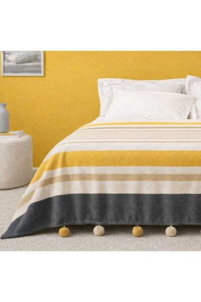 Merinos بطانية كولور واي قطنية مزدوجة مقاس 180x220