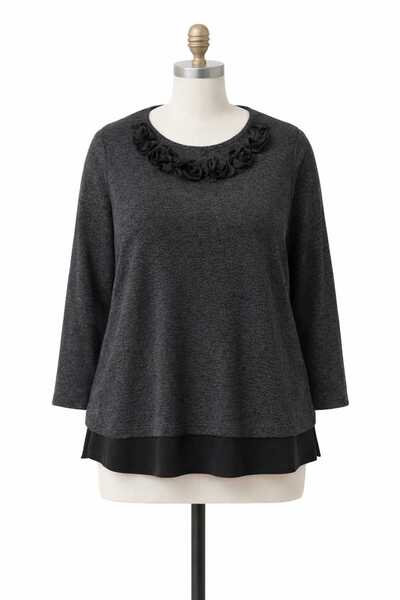 wear on Luxury Plus Size Soft Fabric Long Sleeve Mom Blouse (Winter-2026)