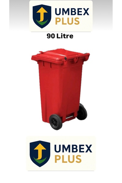 UMBEX PLUS Atık Plastik Çöp Konteyneri 90 Litre Plastik Konteyner - A Isıya K...