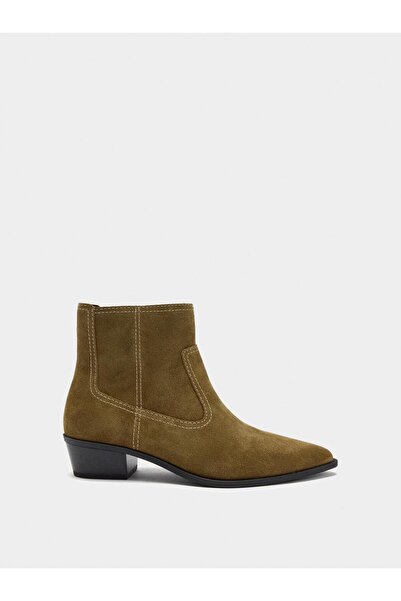 PARFOIS Dikiş Detaylı Süet Deri Bot