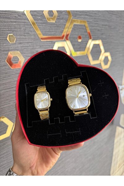 LOOQ Lover's Combination Women's & Men's Wristwatch in Heart-Shaped Box