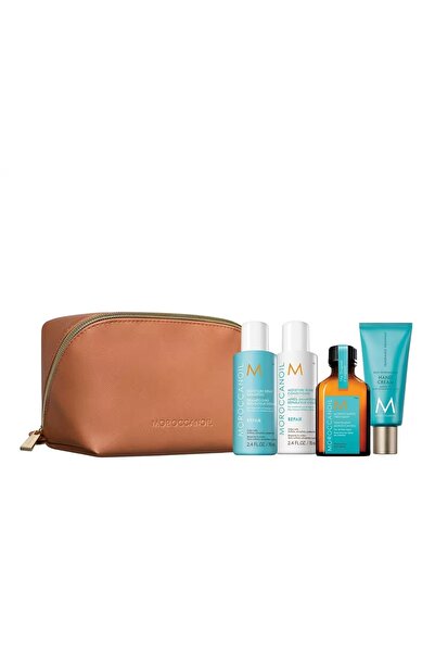 Moroccanoil Set reparator: Șampon 70 ml, Balsam 70 ml, Cremă de mâini 40 ml, ...