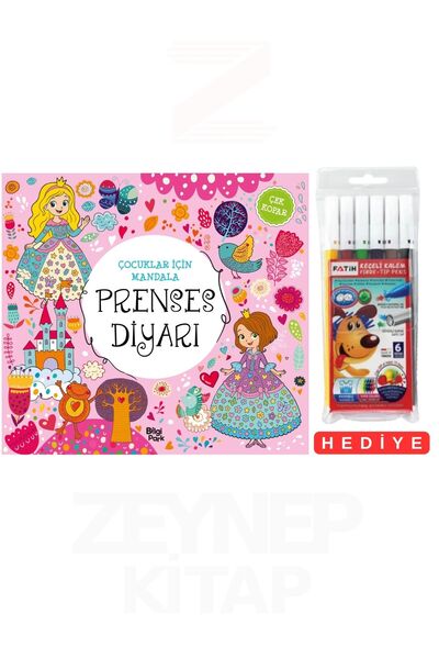 Parodi Yayınları Çocuklar İçin Mandala Kitabı-Prenses Diyarı - (6'lı Boya Kal...