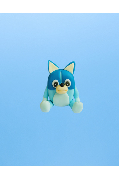 FigurinArt Φιγούρα από ζαχαρόπαστα για τούρτα - Ο σκύλος Bluey - Χειροποίητη