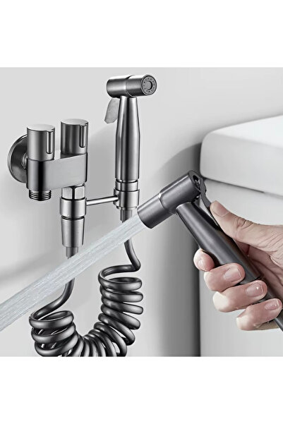 OEM Set Dus Igienic Bideu din Otel Inoxidabil cu Furtun 1.4 m si Control Dubl...