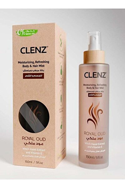 clenz معطر للشعر والجسم برائحة بندق الساحرة، رويال عود - 150 مل