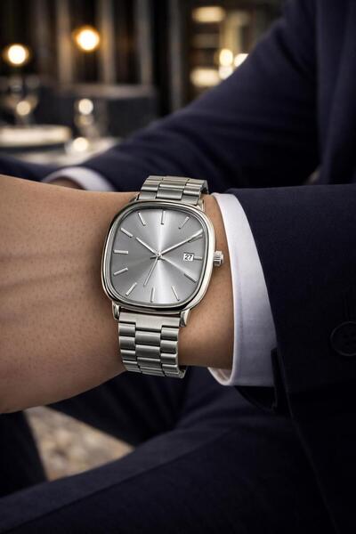 LOOQ Steel Cord Men's Wristwatch with Calendar