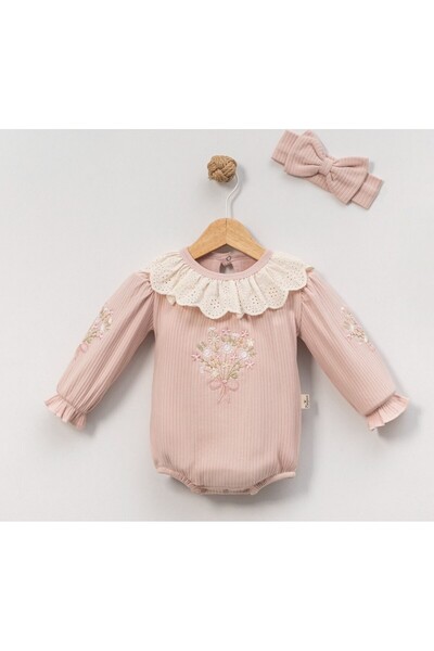 minicayzen KIZ 3/9 AY ÇİÇEK BUKETİ ROMPER