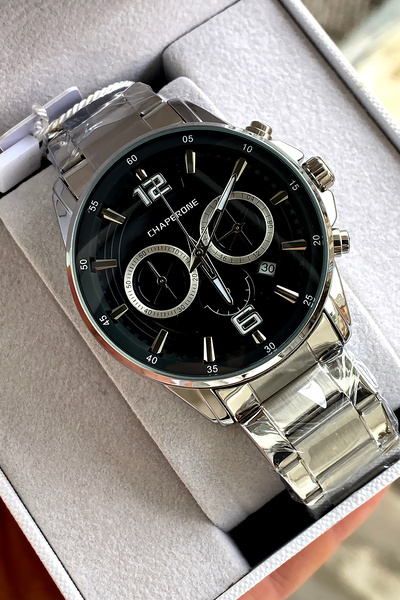 Chaperone Orijinal Erkek Kol Saati Çelik Kordon Sevgiliye Hediye Sevgililer G...