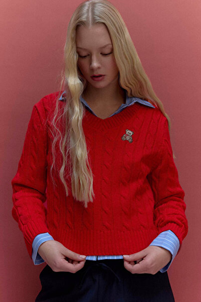 DeFacto εφαρμοστό Πουλόβερ με λαιμόκοψη σε σχήμα V G6850AX26SP