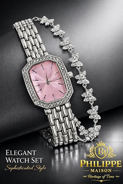 PHİLİPPE MAİSON Kelebek Zincir Detaylı - Kadın Kol Saati