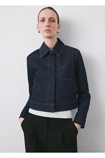 MANGO Woman Dar kesim cepli denim ceket