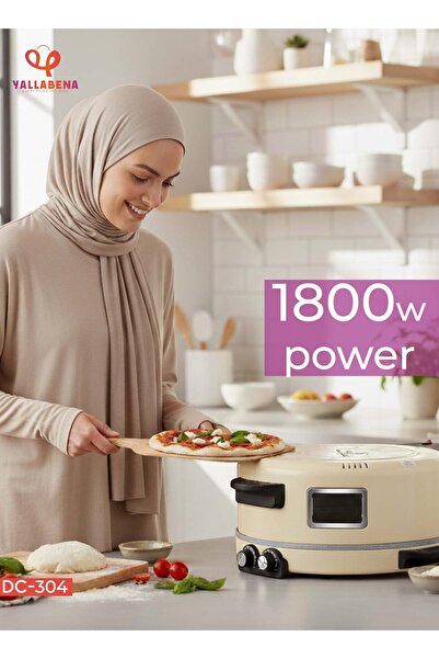 Yallabena Electric Arabic Bread & Pizza Maker – 1800W – 30CM – Granite Cookin...