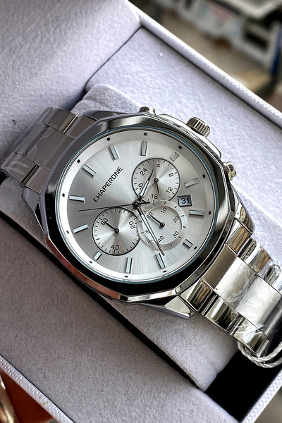 Chaperone ساعة يد رجالية أصلية بحزام فولاذي هدية للحبيب هدية عيد الحب