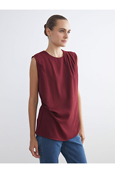 LC Waikiki Rmz Gi̇yi̇m Farkiyla Zero Roba Collar Gathered Blouse