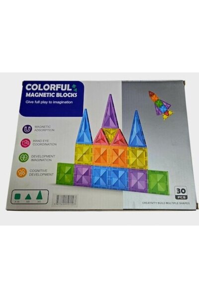 OEM Magnetic Game 30 Pieces with Colored Shapes