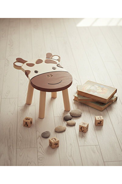 Yonga Sanat Atölyesi Montessori Çocuk Taburesi, zürafa tabure