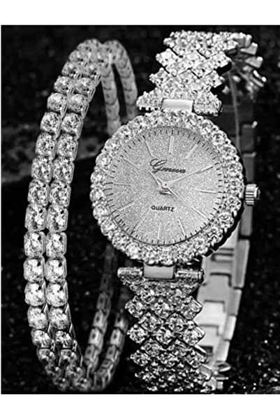 VEYA A luxurious three-piece women's set (watch + bracelets) with a casual de...