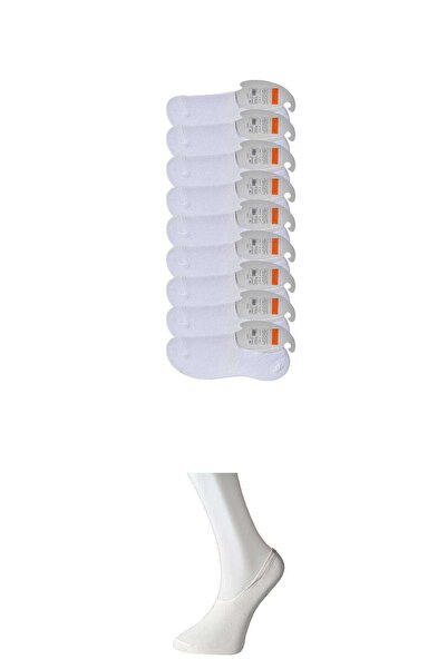 Mestore White Men's Ballerina Socks 9 pairs