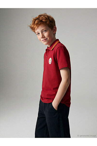 LC Waikiki LCW Kids crvena polo majica Galatasaray Štampano za dečake