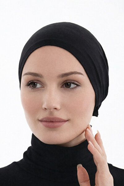 Ramellia Чорна безшовна нековзна шапочка, шапочка-шаль, нековзна шапочка-шарф...