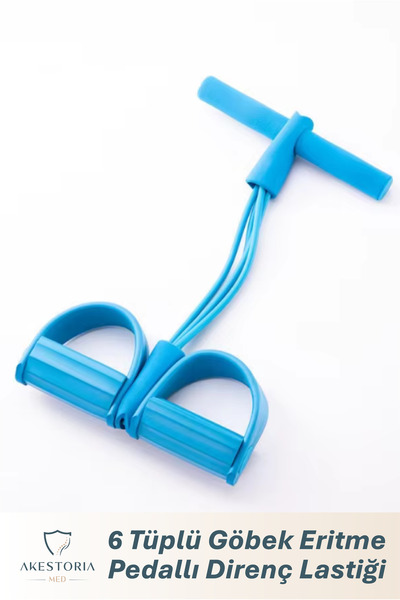 Akestoria Med 6 Tüplü Göbek Eritme Pedallı Direnç Lastiği – Mekik Çekme ve Ka...