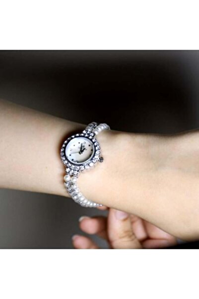 Louis Nice Women's Pearl Watch in Silver