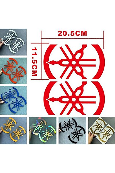 YSGMOTOPARTS Yamaha Logo Sticker Stiker Seti 2 Adet Reflektif Xmax-Nmax Sarı Renk