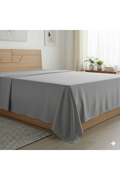 MELONIE King Size Flat Sheet Cotton Fabric Non-Elastic Sheet 240X260