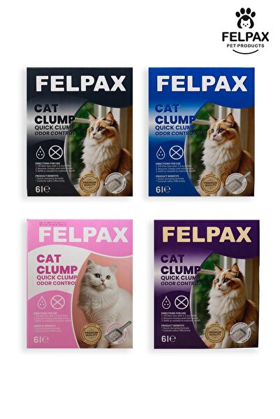 Felpax Premium Hızlı Topaklanan Kedi Kumu Tanışma Paketi 6 Lt x 4 Adet