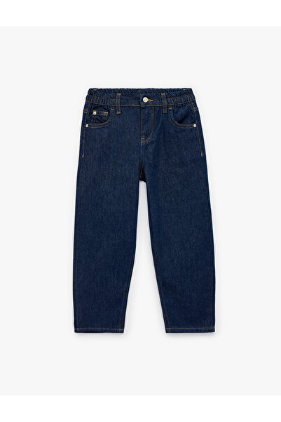 Koton Pantaloni din denim cu buzunare din bumbac, croială confortabilă, cu na...