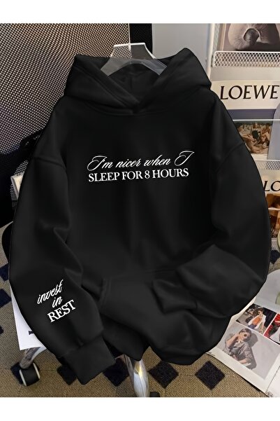 Deocept Unisex Printed Hooded Kangaroo Pocket Comfortable Fit Oversized Cut S...