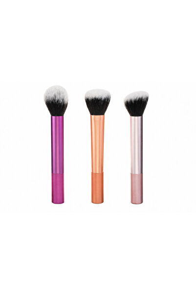 Jumbo Metallic Colors Makeup Brush Set for Foundation Powder & Blush 17cm - 3pcs