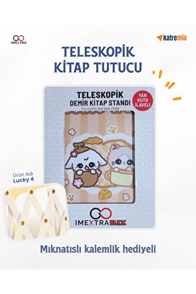 KATREMİA IMEXTRA-Držač za knjige-Podesivi teleskopski metalni stoni stalak za...
