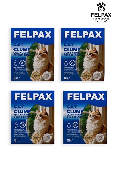 Felpax Premium Hızlı Topaklanan Kedi Kumu Marsilya Sabun Kokulu 6 Lt x 4 Adet
