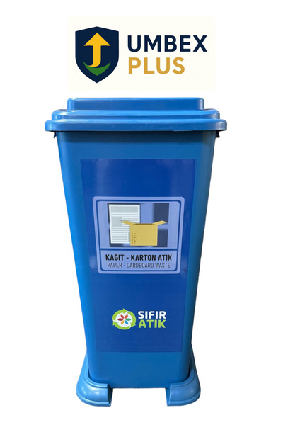 UMBEX PLUS UMBEX 70 Litre Plastik Lüx Geri Dönüşüm Kutusu Geri Dönüşüm Kovası...